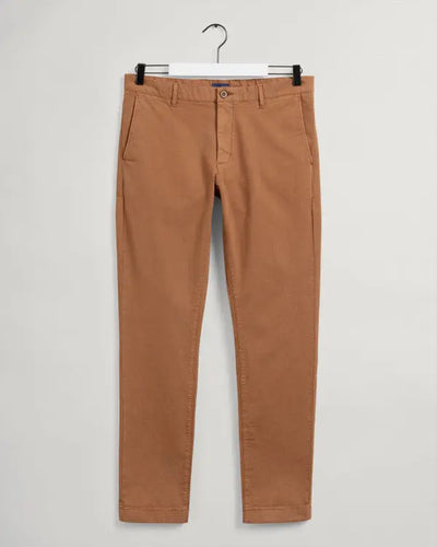 Chinos Παντελόνι Hallden Canvas Σε Στενή Γραμμή (L36) (Outlet) GANT