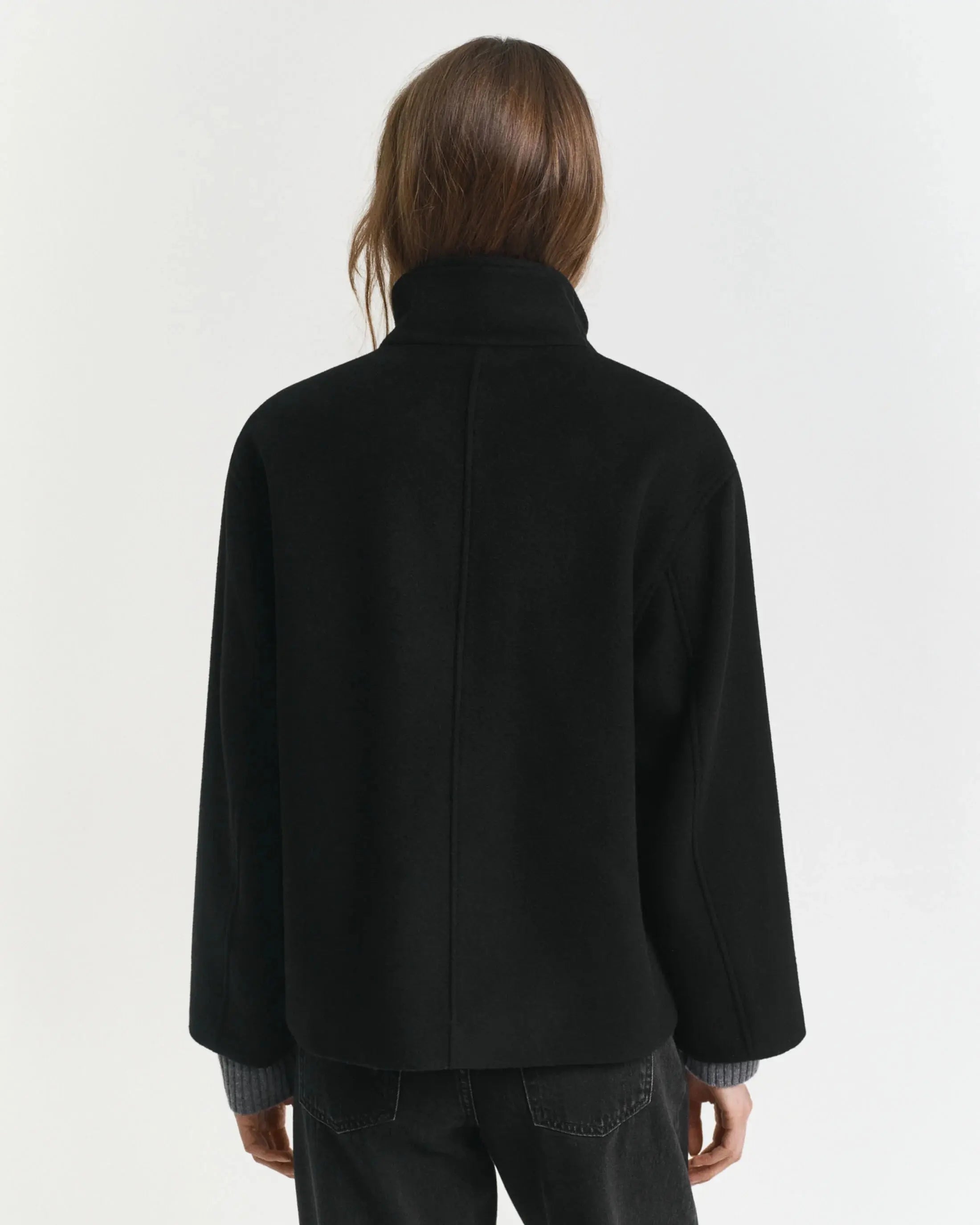 Cropped Μάλλινο Μπουφάν Mε Φερμουάρ GANT