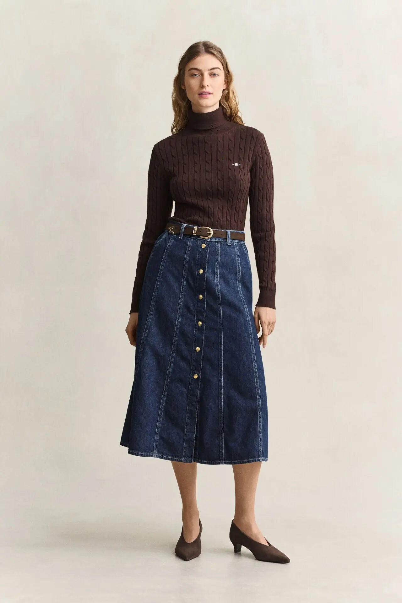 Denim Flared Φούστα