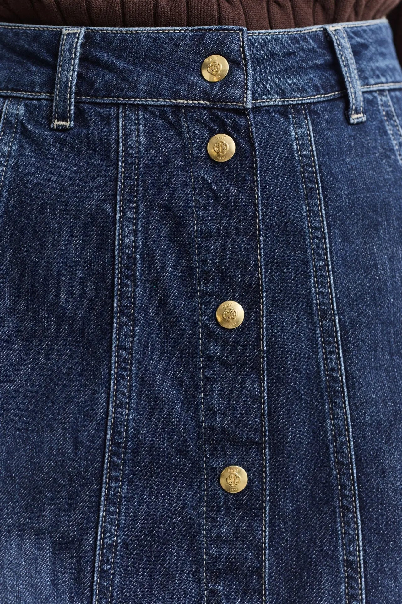 Denim Flared Φούστα GANT