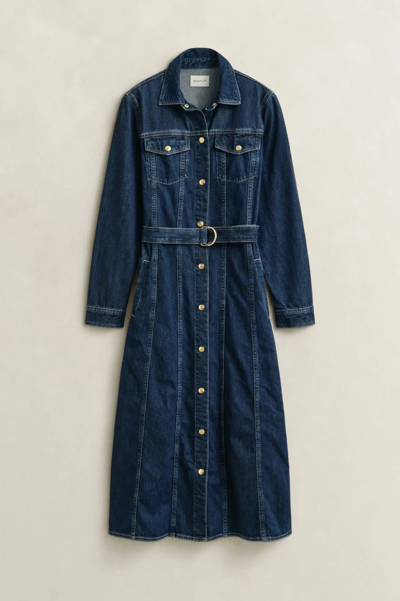 Denim Midi Φόρεμα Με Ζώνη GANT