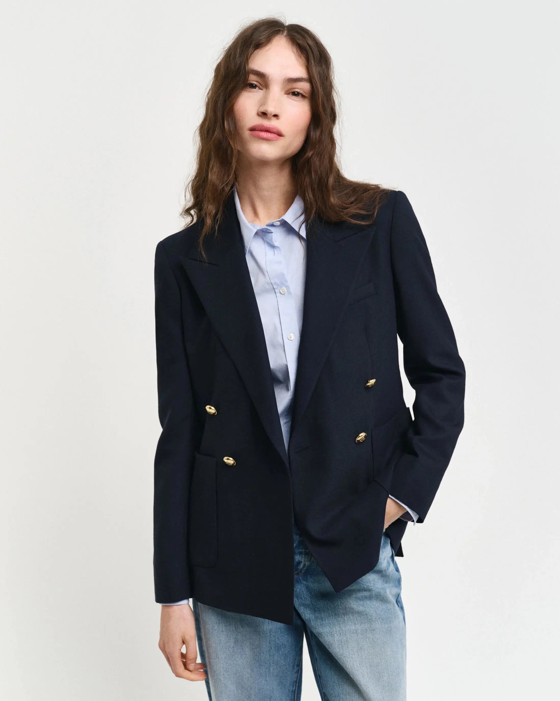 Διπλόπετο Club Σακάκι Από Μαλλί Hopsack GANT