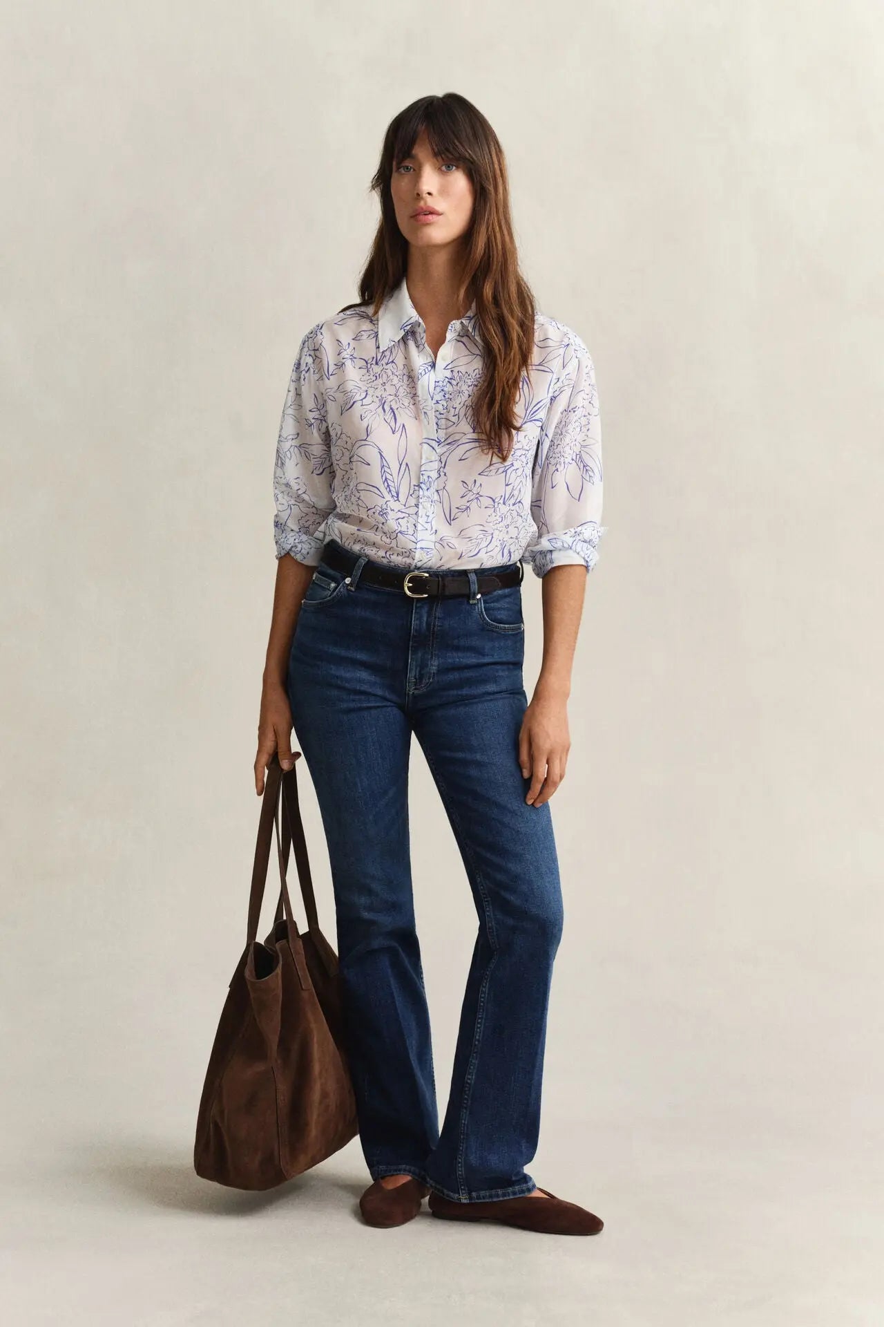 Φλοράλ Πουκάμισο Από Βαμβάκι & Μετάξι