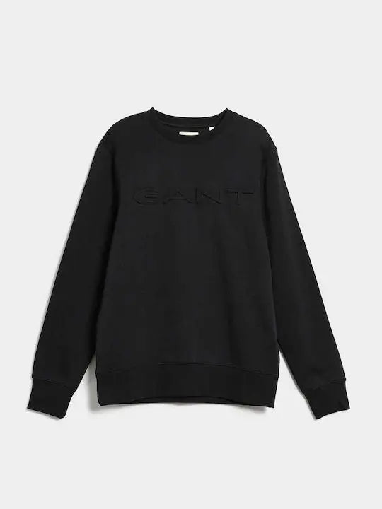 Φούτερ Με Ανάγλυφο Λογότυπο GANT Με Λαιμόκοψη (Outlet) GANT