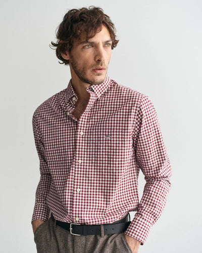 Πουκάμισο Καρό Gingham Poplin Σε Κανονική Γραμμή GANT