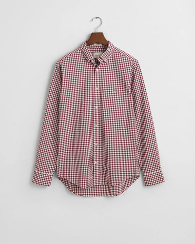 Πουκάμισο Καρό Gingham Poplin Σε Κανονική Γραμμή GANT