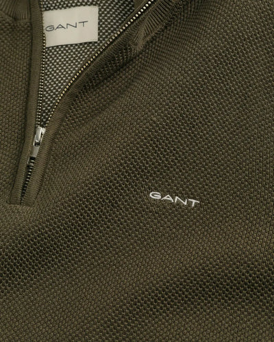 Πουλόβερ Βαμβακερό Πικέ Half-Zip GANT