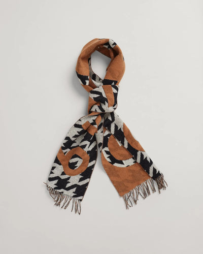 Κασκόλ Houndstooth Από Μαλλί (Outlet) GANT