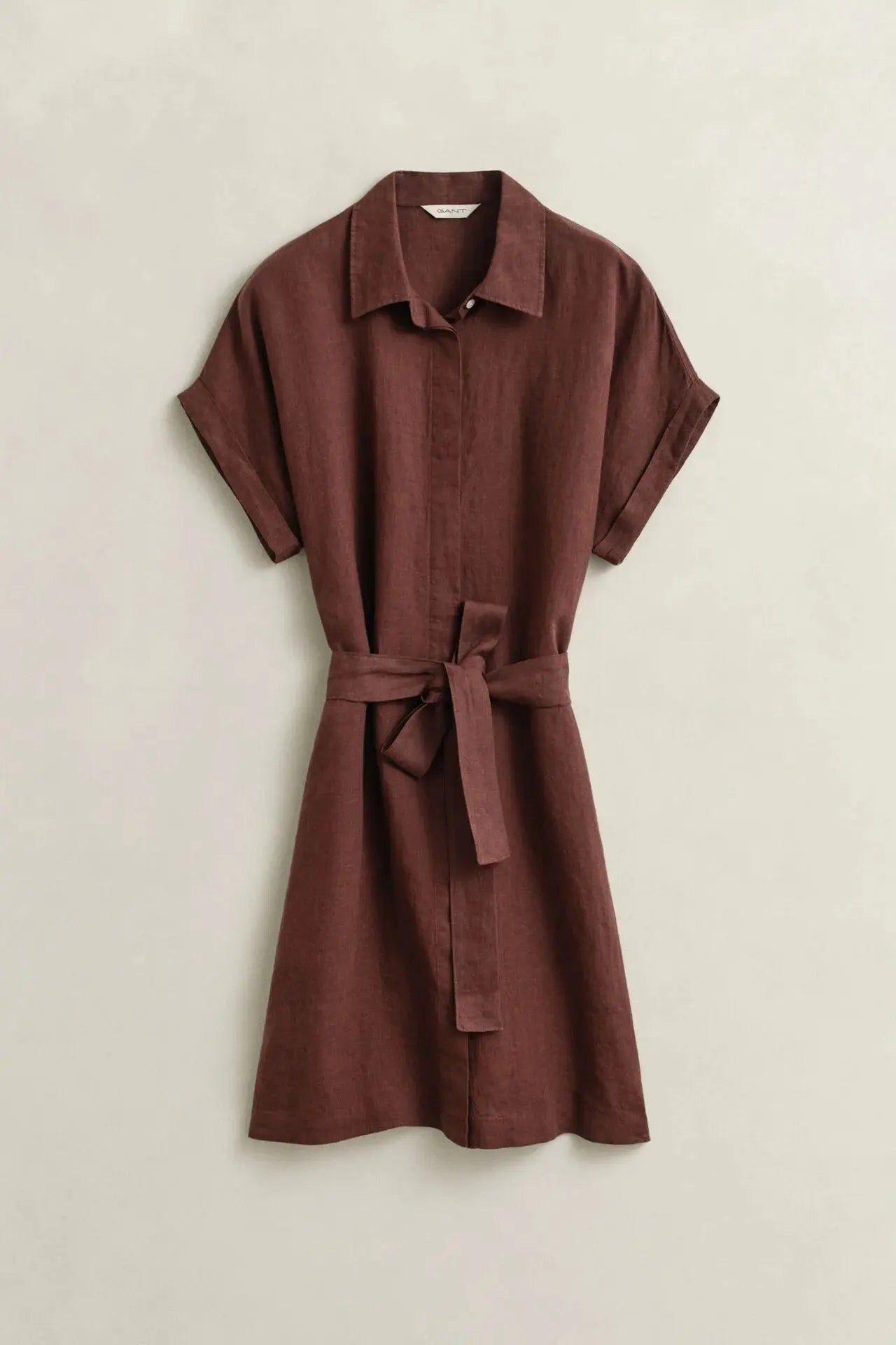 Λινό Φόρεμα Cap Sleeve GANT