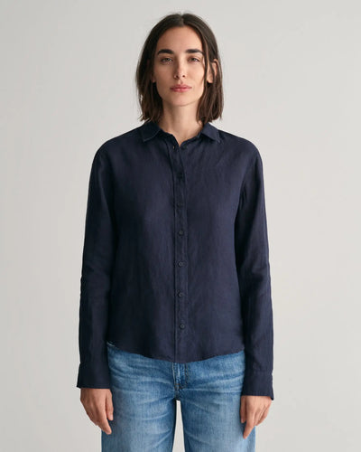 Λινό Πουκάμισο Chambray Σε Κανονική Γραμμή (Outlet) GANT
