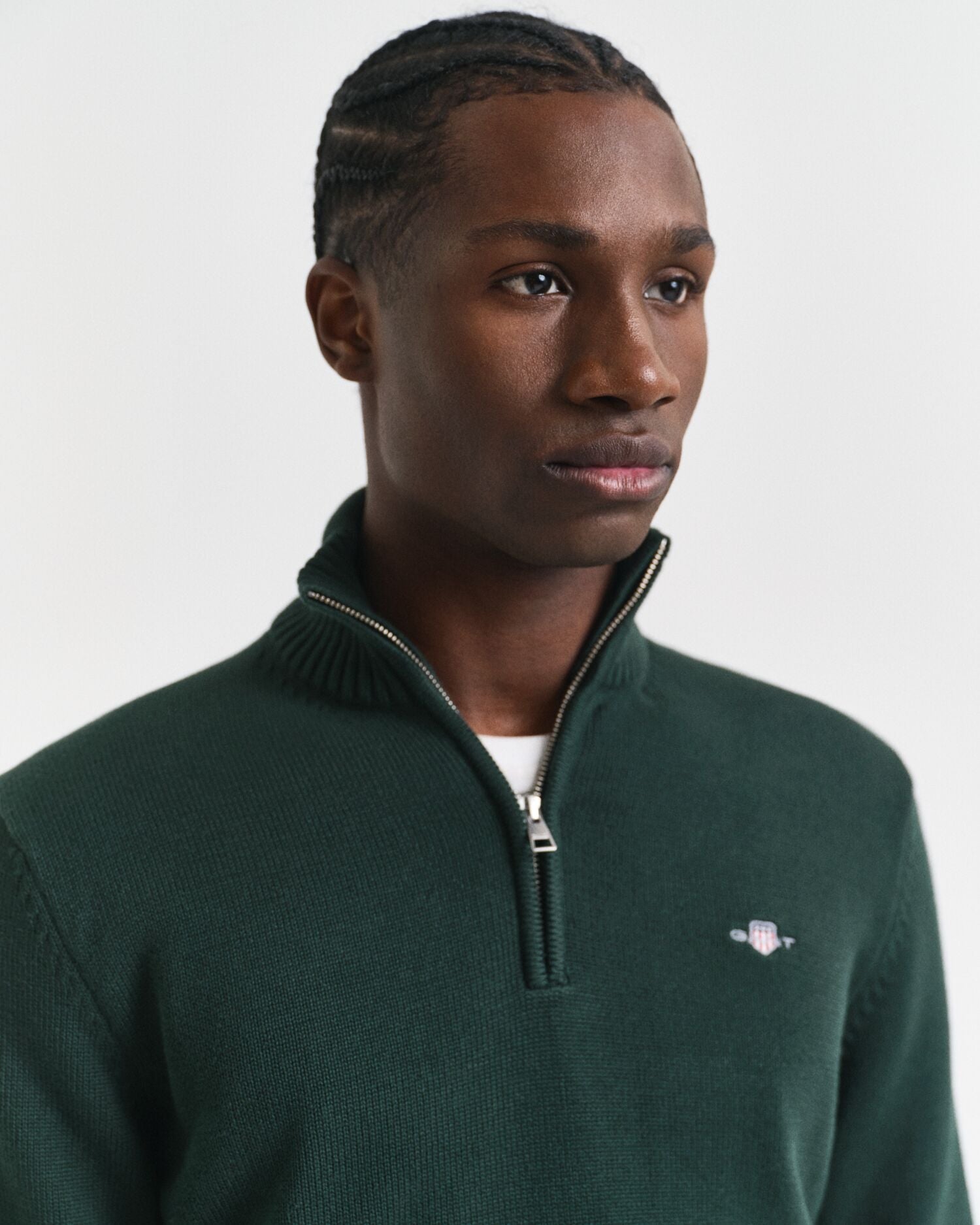Πουλόβερ Casual Βαμβακερό Half-Zip
