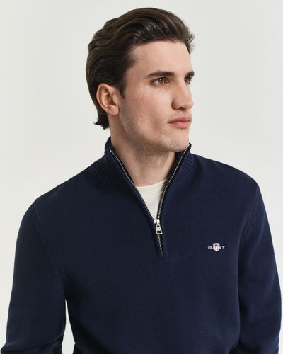 Πουλόβερ Casual Βαμβακερό Half-Zip GANT