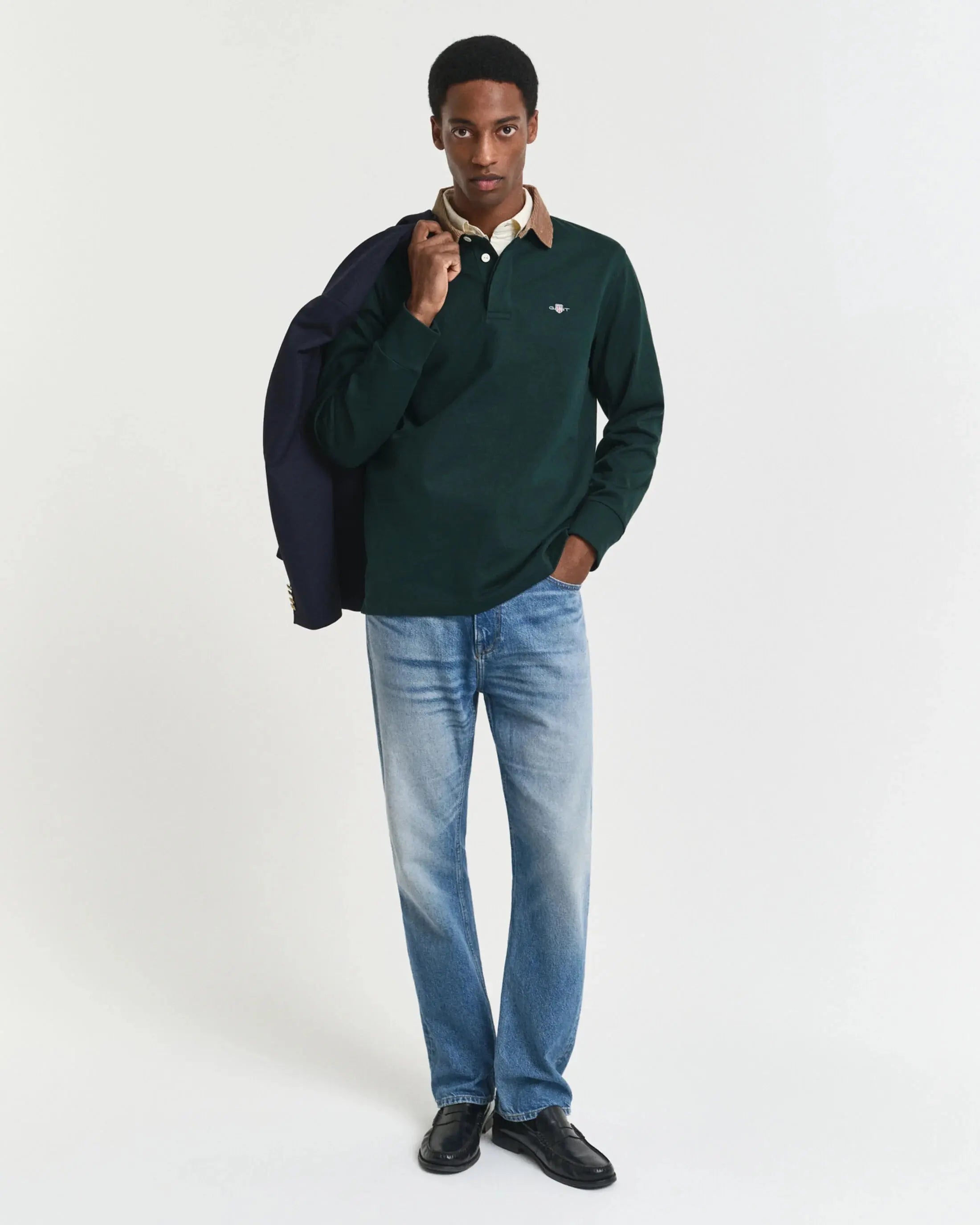 Μπλούζα Heavy Rugger Με Κοτλέ Γιακά GANT