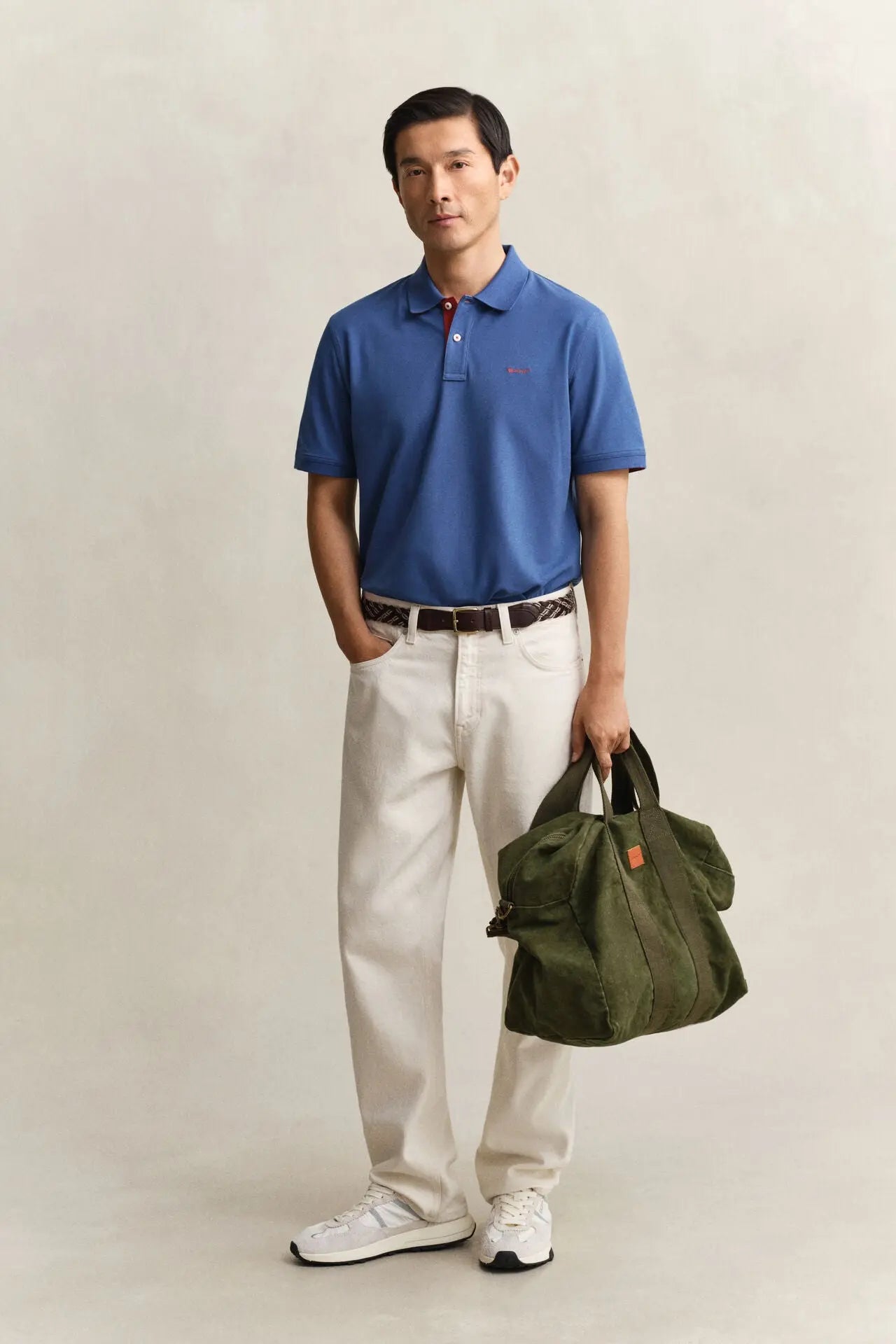 Μπλούζα Πόλο Piqué Με Χρωματική Αντίθεση