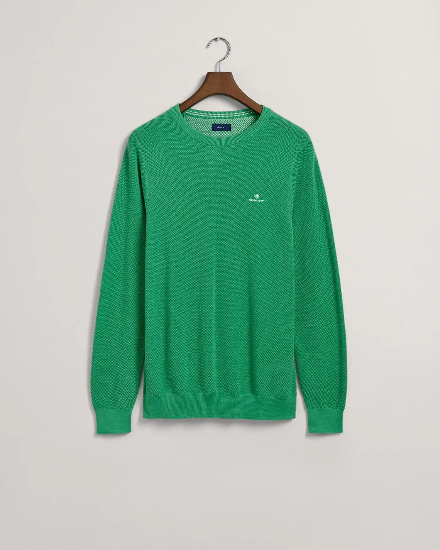 Πουλόβερ Πικέ Από Βαμβάκι Με Λαιμόκοψη (Outlet) GANT