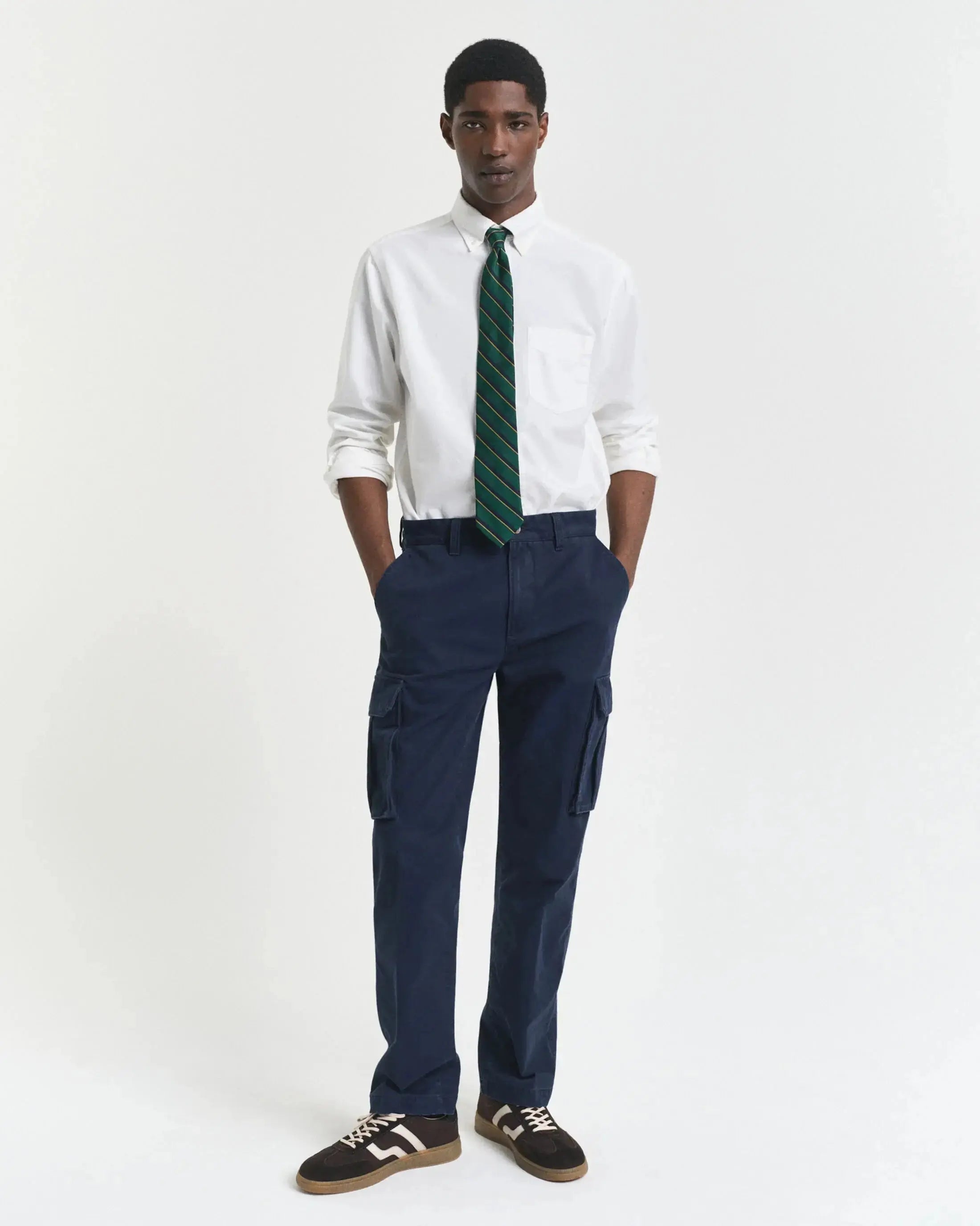 Παντελόνι Cargo Βαμβακερό Twill Σε Κανονική Γραμμή GANT