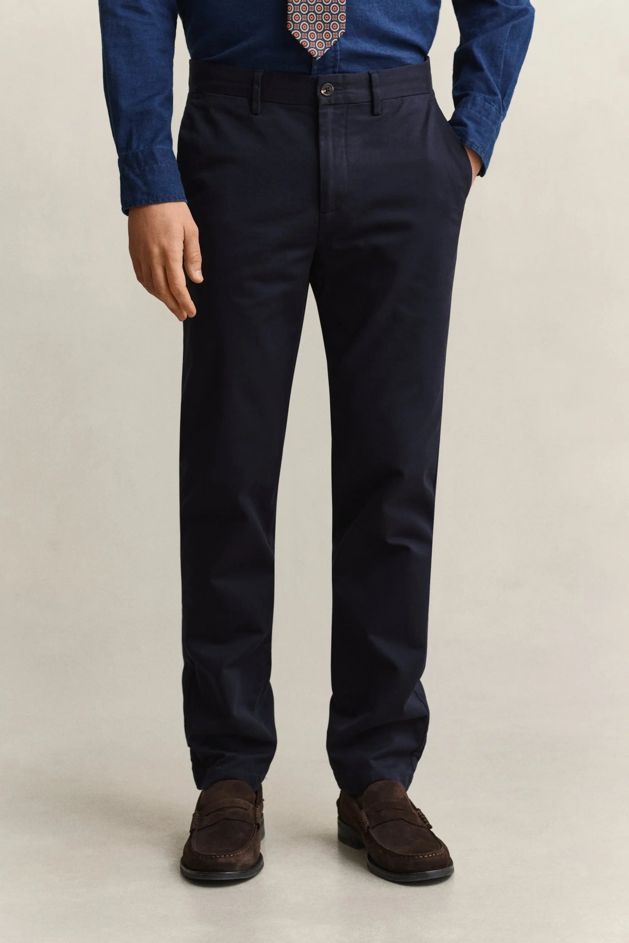 Παντελόνι Smart Chinos Σε Στενή Γραμμή (L34)