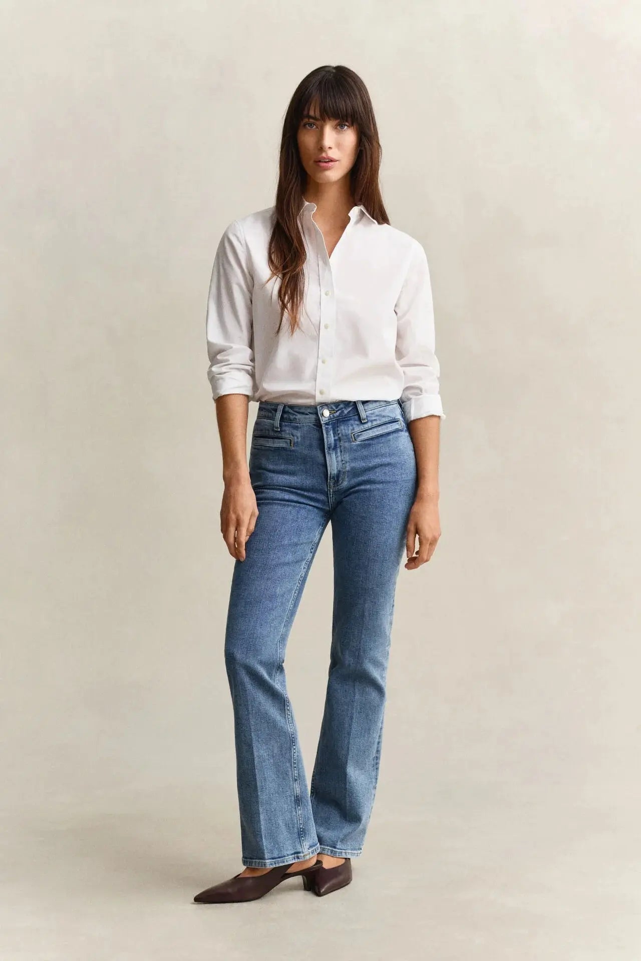 Παντελόνι Τζιν Καμπάνα Με Μονόγραμμα