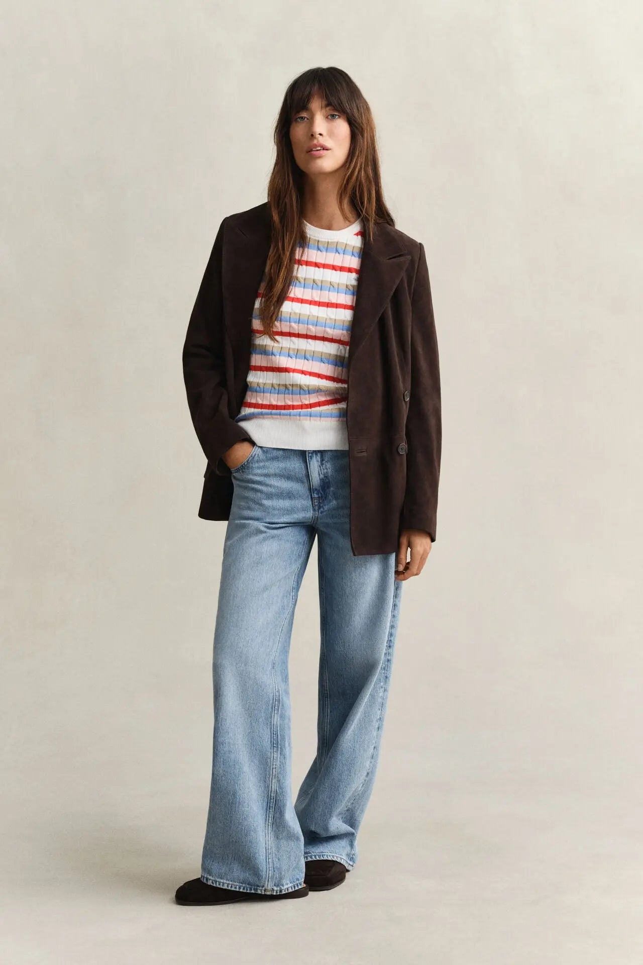 Πλεκτό Πουλόβερ Cable Knit Με Ριγέ Σχέδιο GANT