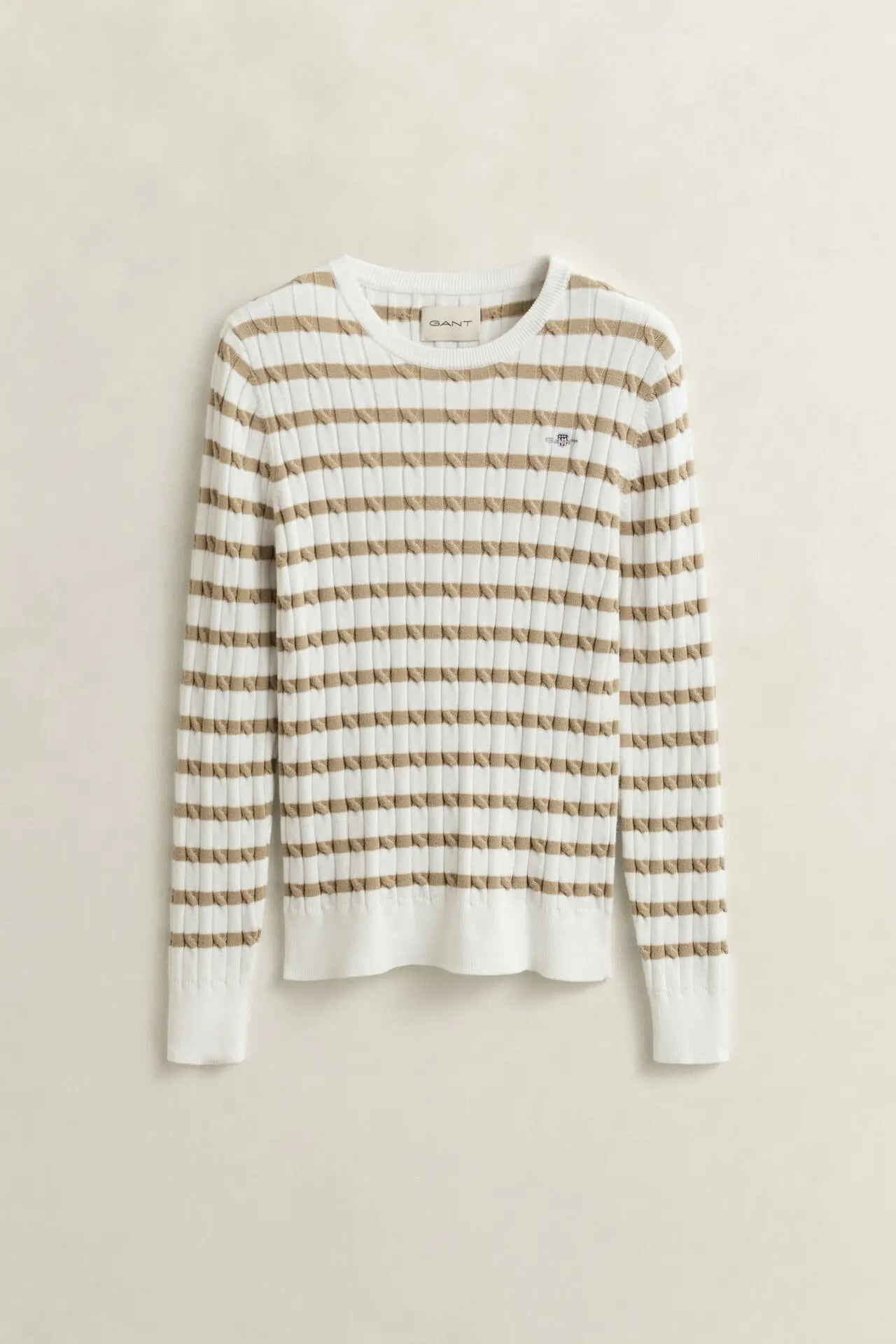 Πλεκτό Πουλόβερ Cable Knit Με Ριγέ Σχέδιο (ΤΣΕΚ ΝΟΥΜΕΡΑ) GANT