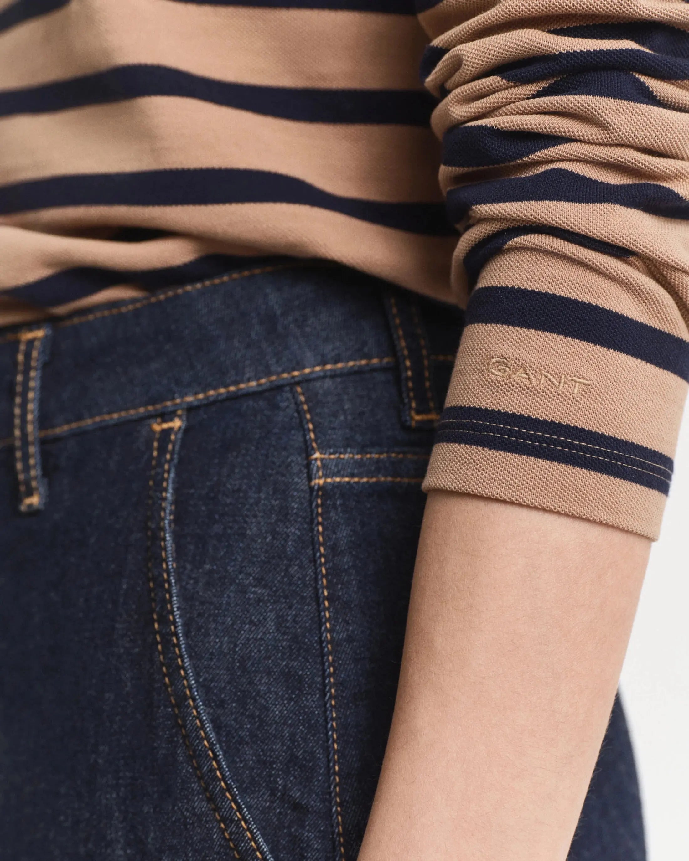 Πόλο Μπλούζα Μακρυμάνικη Με Ρίγες Μπρετόν GANT