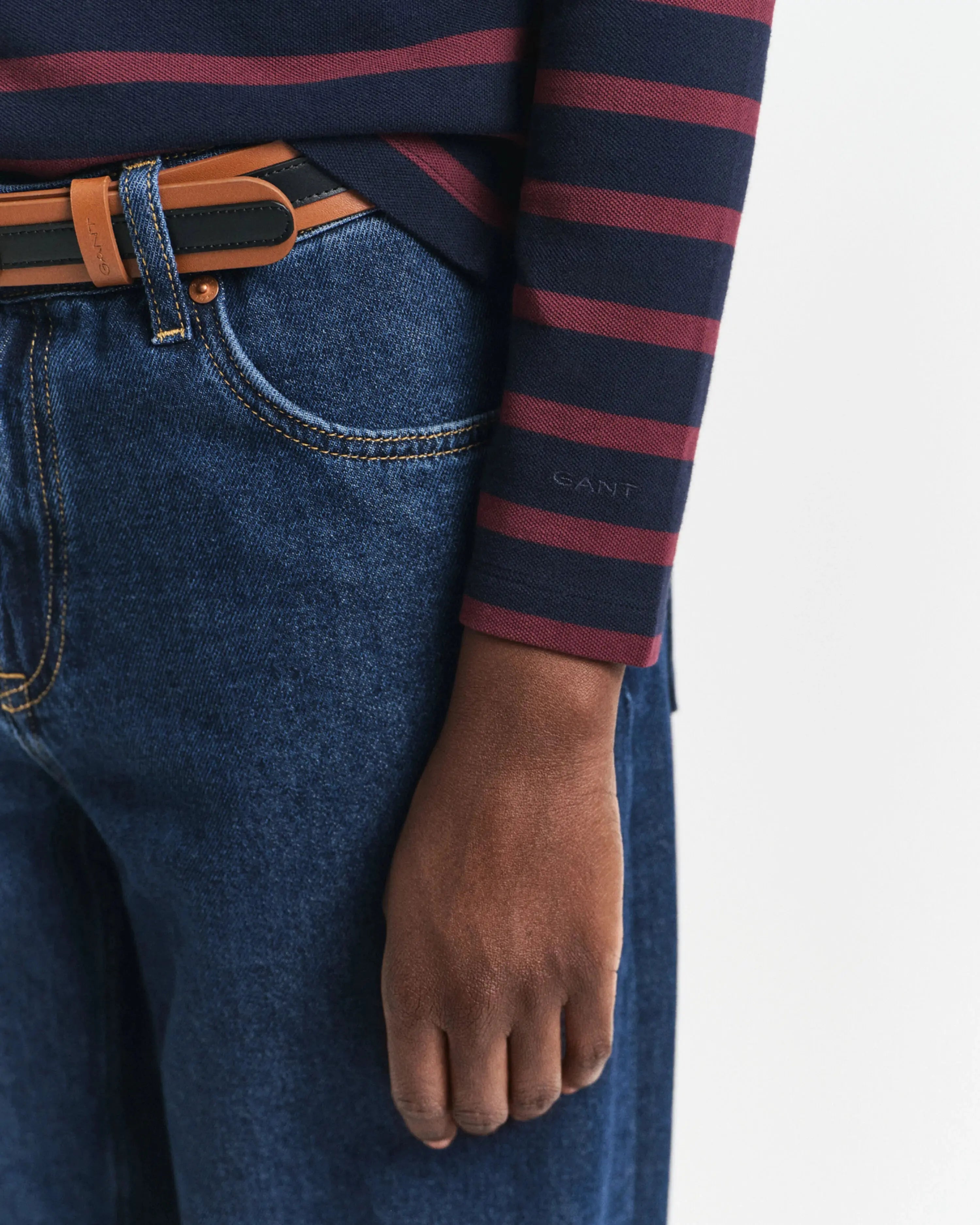 Πόλο Μπλούζα Μακρυμάνικη Με Ρίγες Μπρετόν GANT