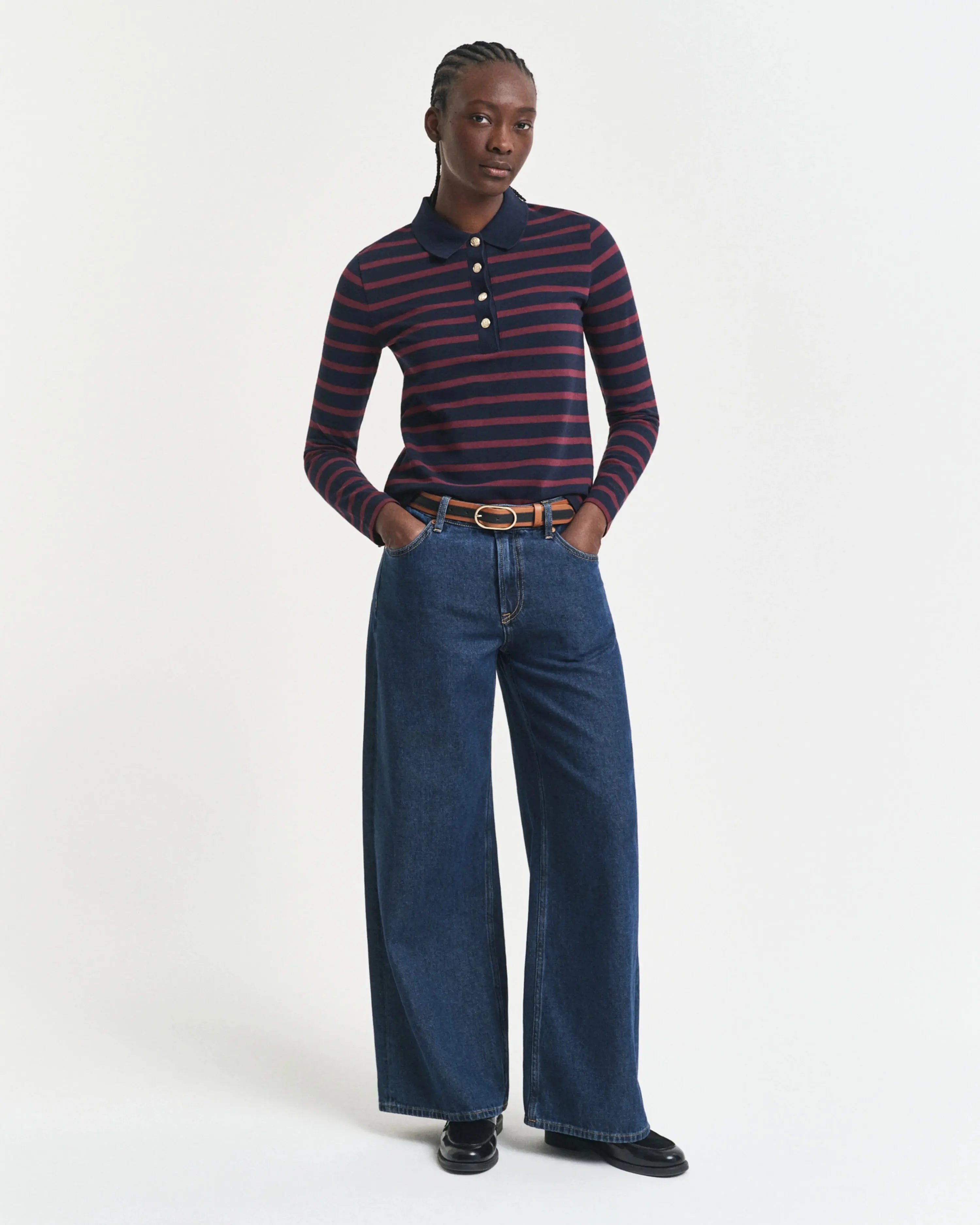 Πόλο Μπλούζα Μακρυμάνικη Με Ρίγες Μπρετόν GANT