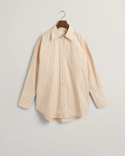 Πουκάμισο Poplin Ριγέ Oversized Με Ψηλές Μανσέτες (Outlet) GANT