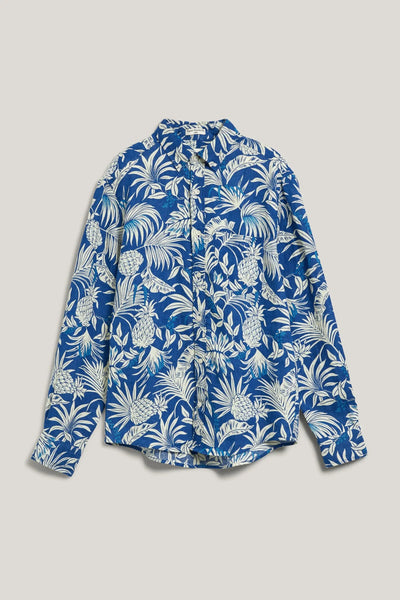Πουκάμισο Βαμβακερό Λινό Tropical Print Σε Κανονική Γραμμή GANT