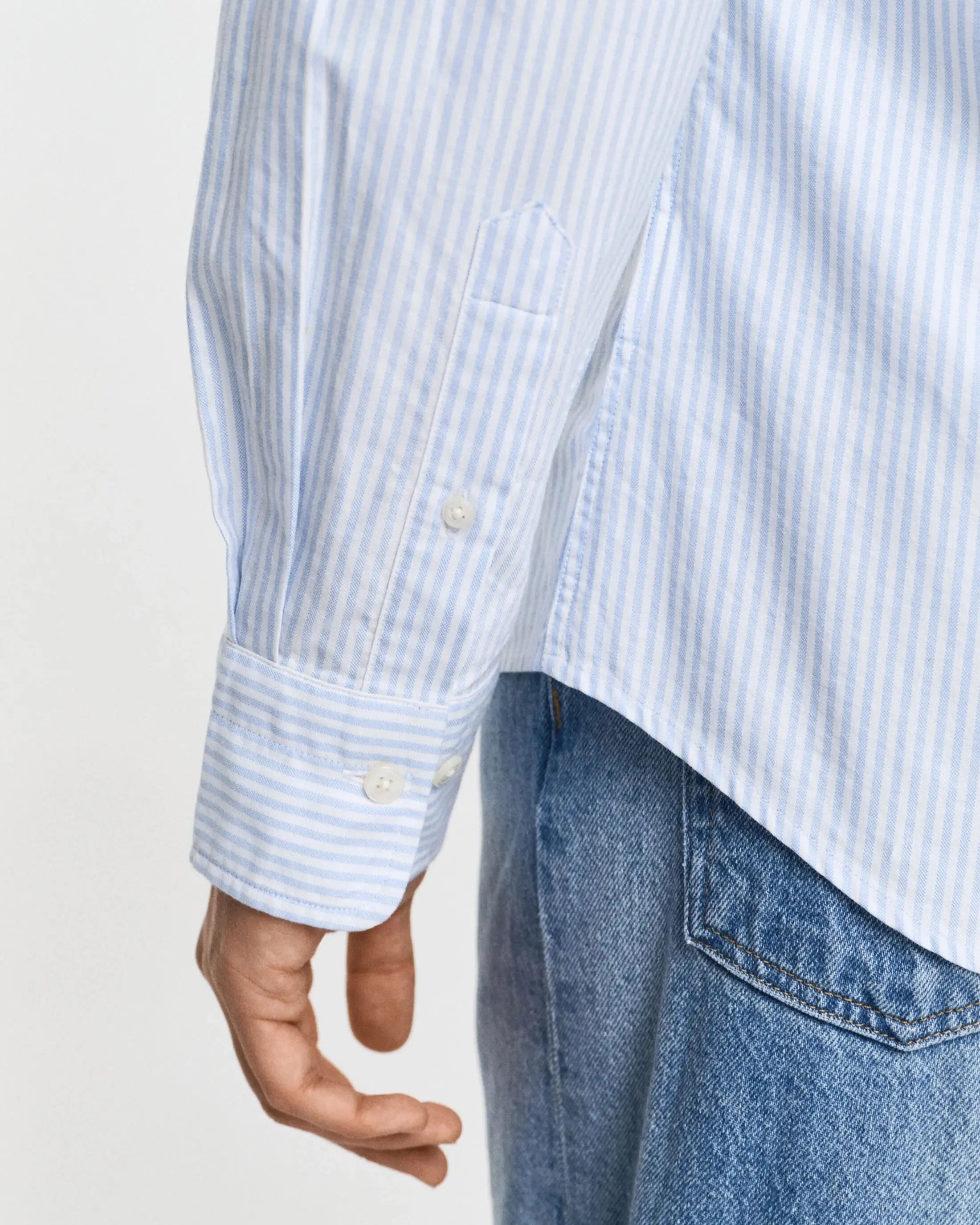 Πουκάμισο Banker Ρίγα Classic Oxford Shirt Σε Στενή Γραμμή GANT