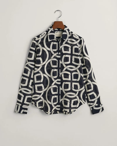 Πουκάμισο Cotton Silk Με Μοτίβο Σε Κανονική Γραμμή (Outlet) GANT