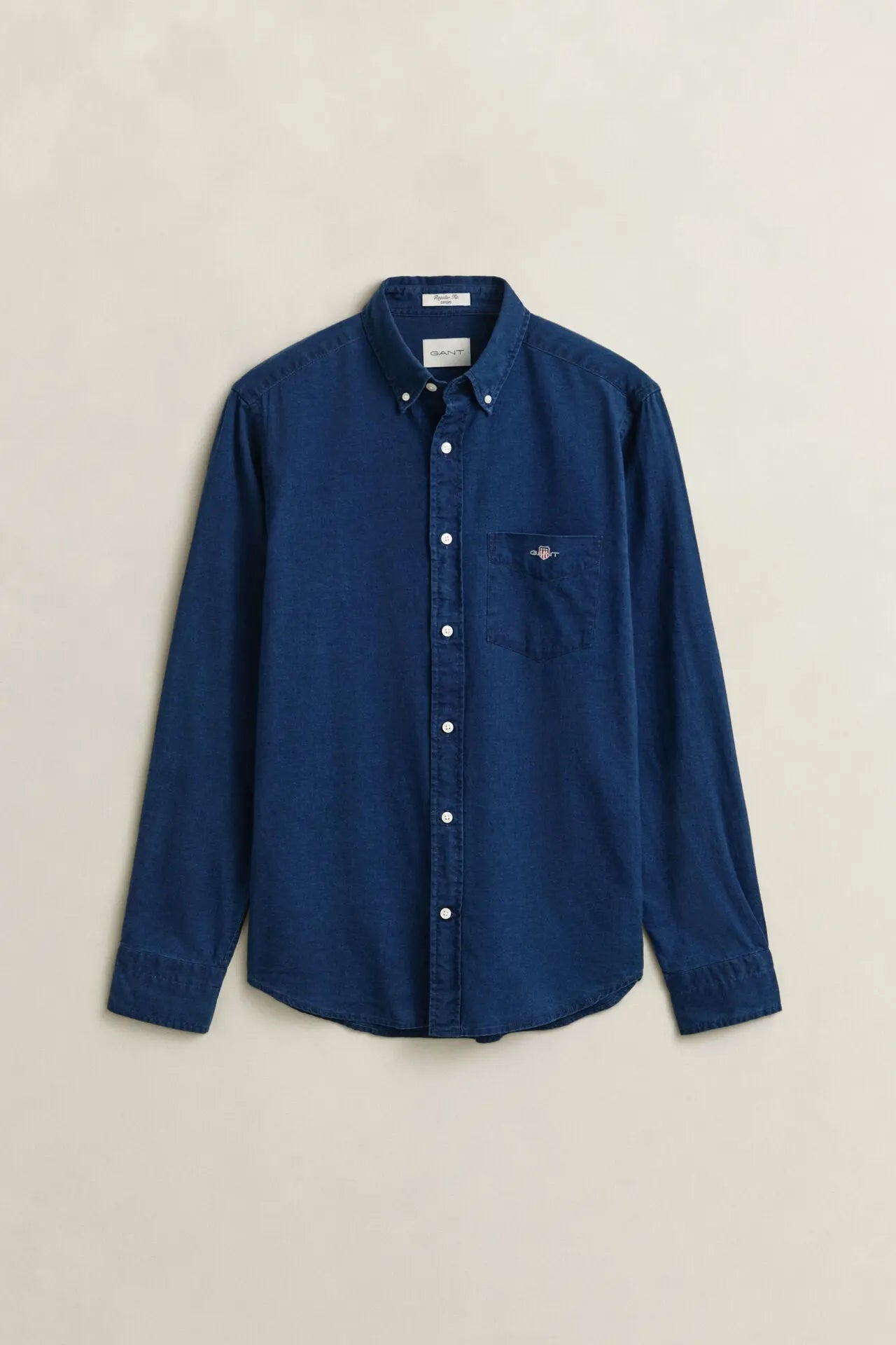 Πουκάμισο Indigo Oxford Σε Κανονική Γραμμή GANT