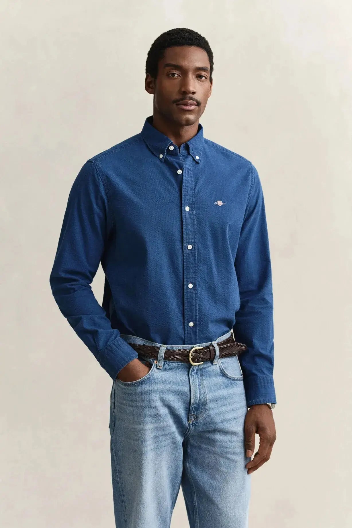 Πουκάμισο Indigo Seersucker GANT