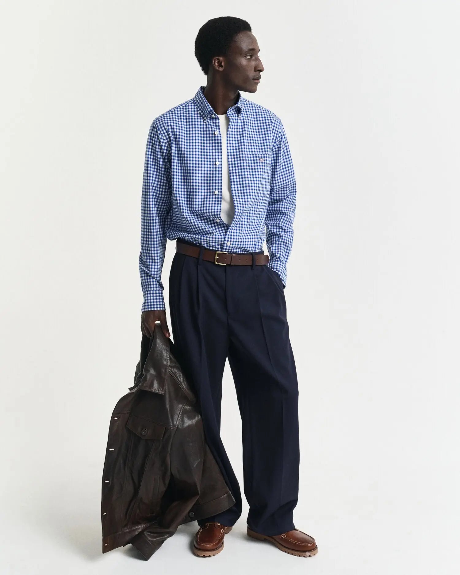 Πουκάμισο Καρό Gingham Poplin Σε Κανονική Γραμμή