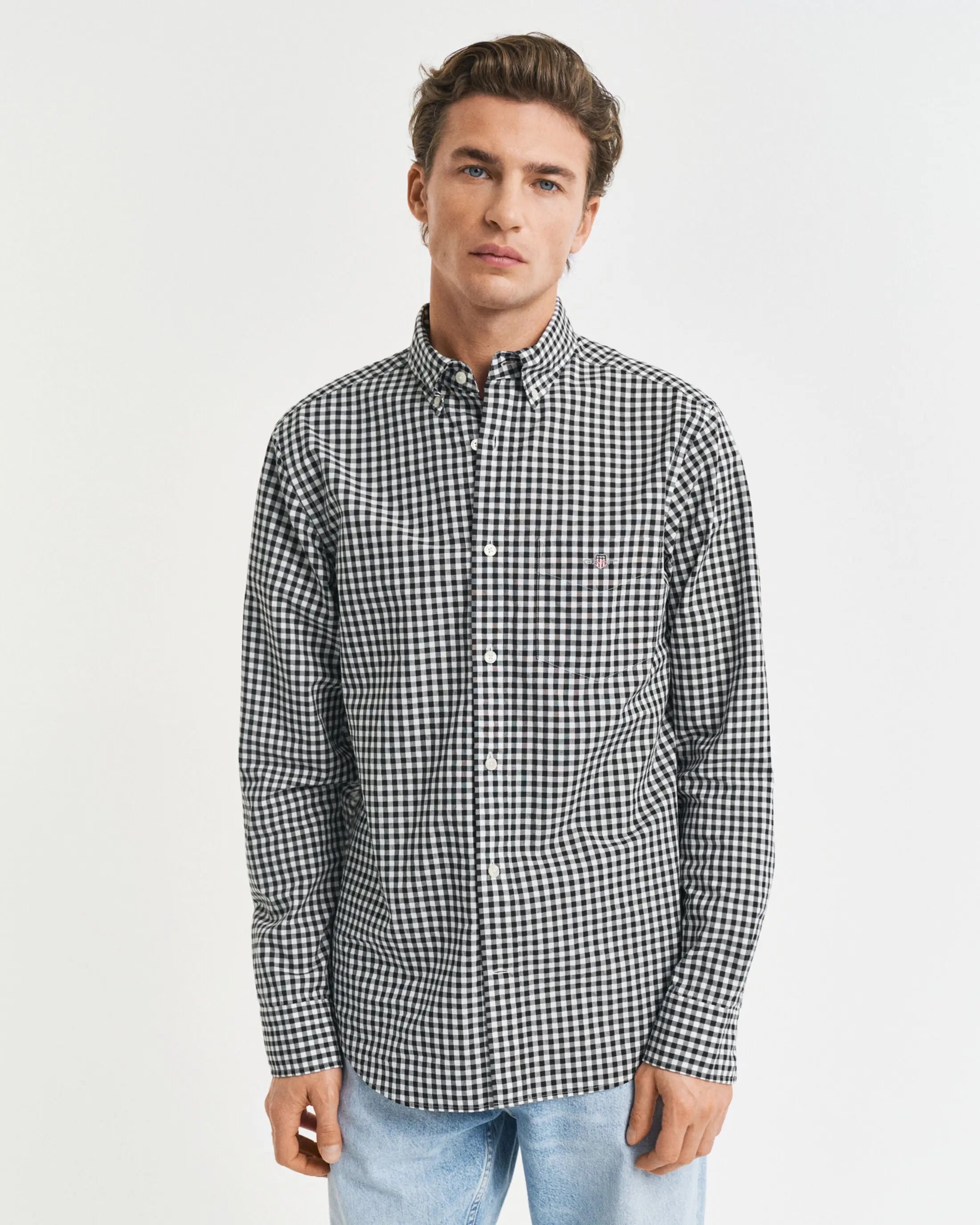 Πουκάμισο Καρό Gingham Poplin Σε Κανονική Γραμμή GANT