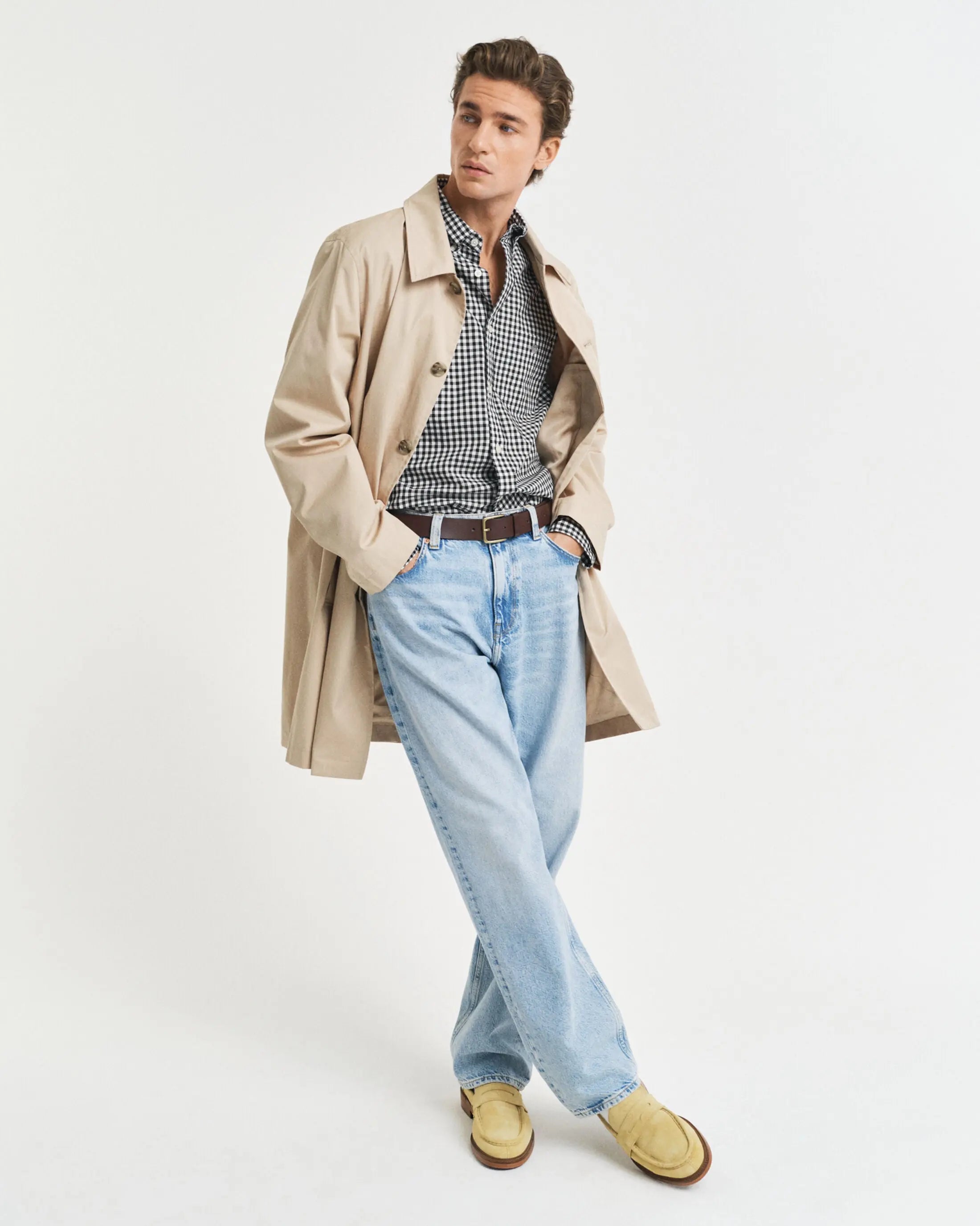 Πουκάμισο Καρό Gingham Poplin Σε Κανονική Γραμμή GANT