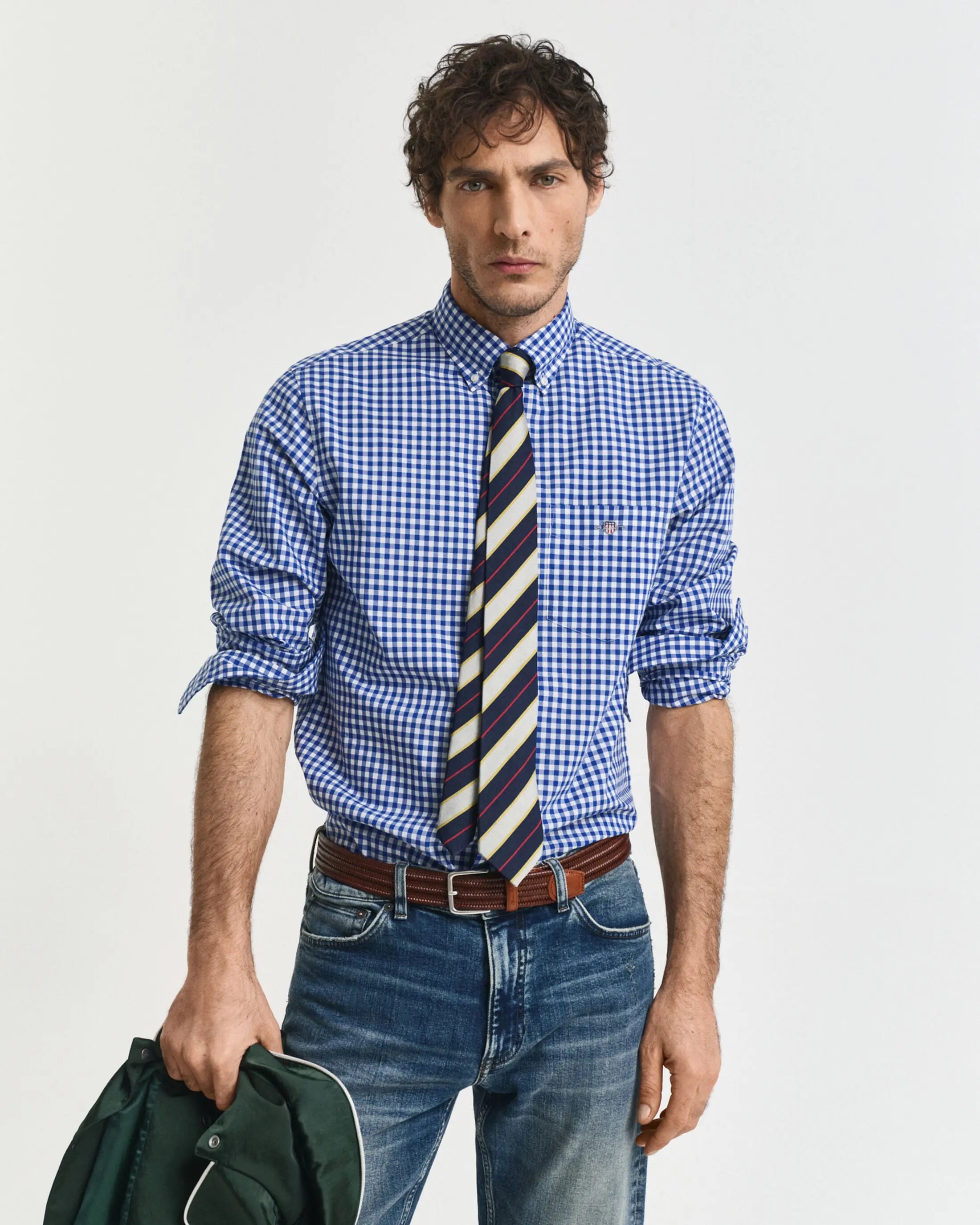 Πουκάμισο Καρό Gingham Poplin Σε Κανονική Γραμμή