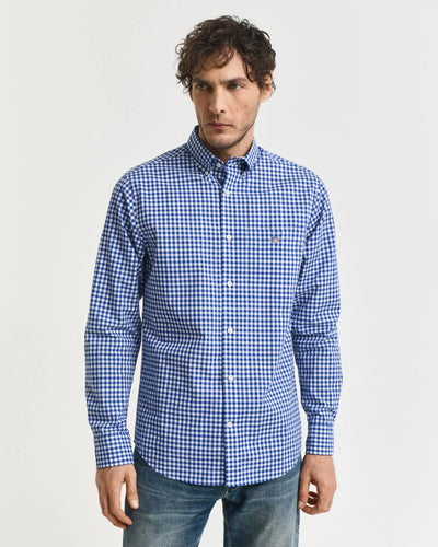Πουκάμισο Καρό Gingham Poplin Σε Κανονική Γραμμή GANT