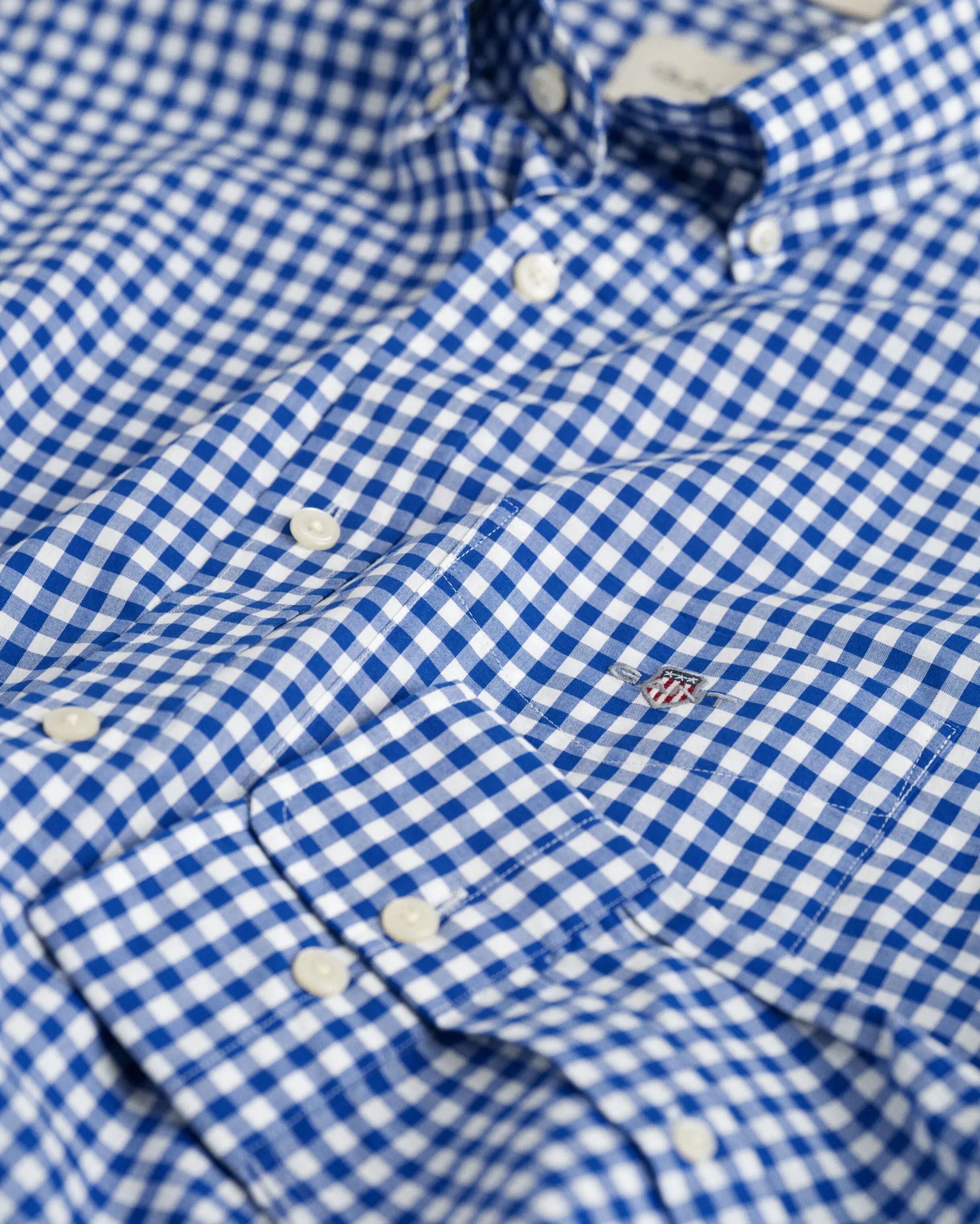 Πουκάμισο Καρό Gingham Poplin Σε Κανονική Γραμμή GANT