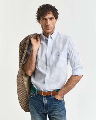 Πουκάμισο Καρό Gingham Poplin Σε Κανονική Γραμμή GANT