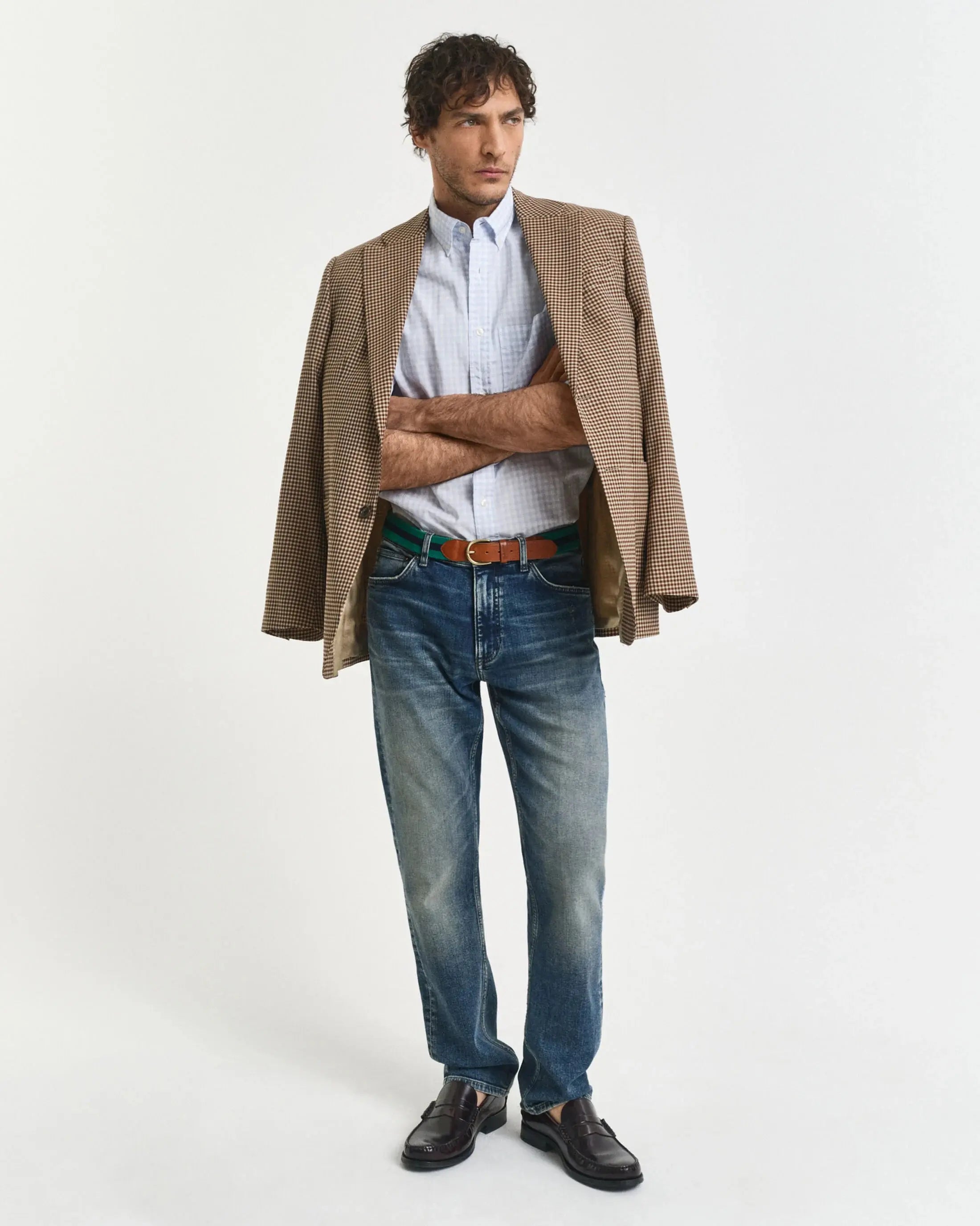 Πουκάμισο Καρό Gingham Poplin Σε Κανονική Γραμμή GANT