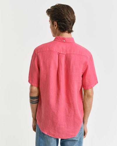 Πουκάμισο Λινό Κοντομάνικο Garment-Dyed Σε Κανονική Γραμμή GANT
