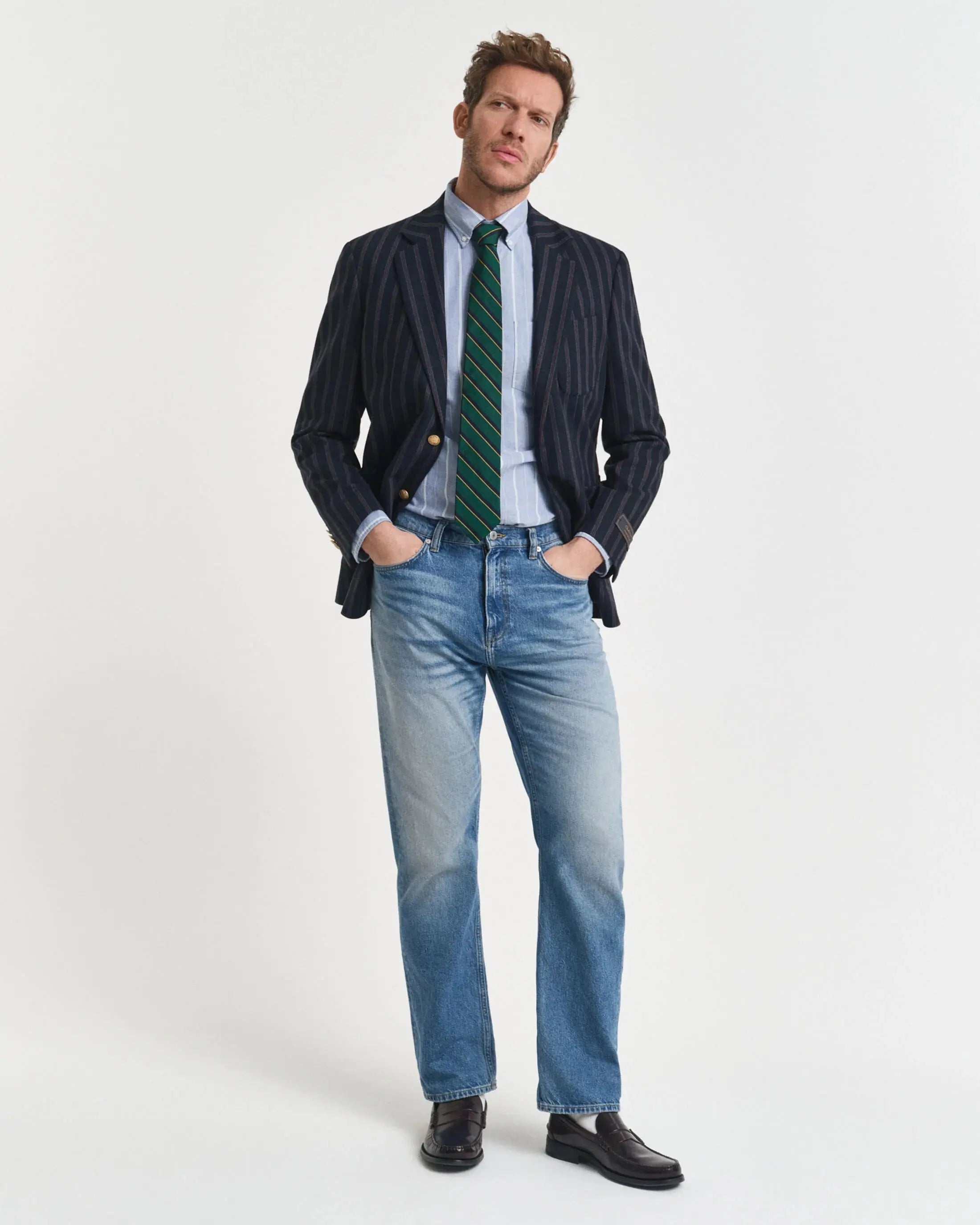 Πουκάμισο Oxford Ριγέ σε Κανονική Γραμμή GANT