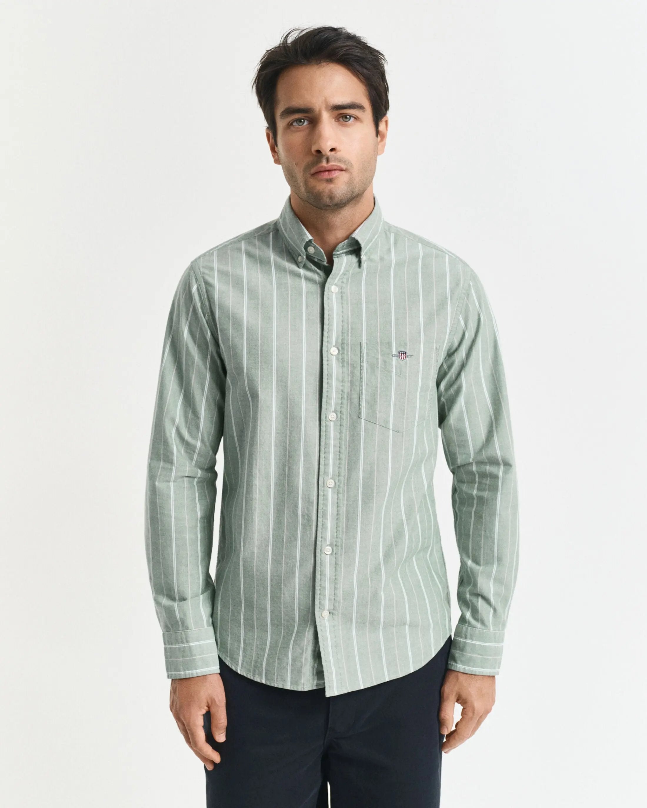 Πουκάμισο Oxford Ριγέ σε Κανονική Γραμμή GANT