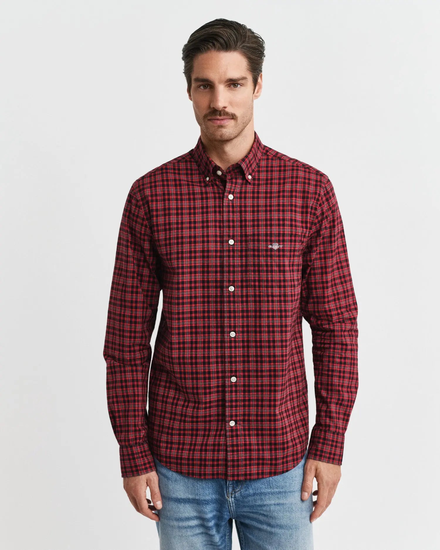 Πουκάμισο Poplin Με Καρό Μοτίβο Σε Κανονική Γραμμή GANT