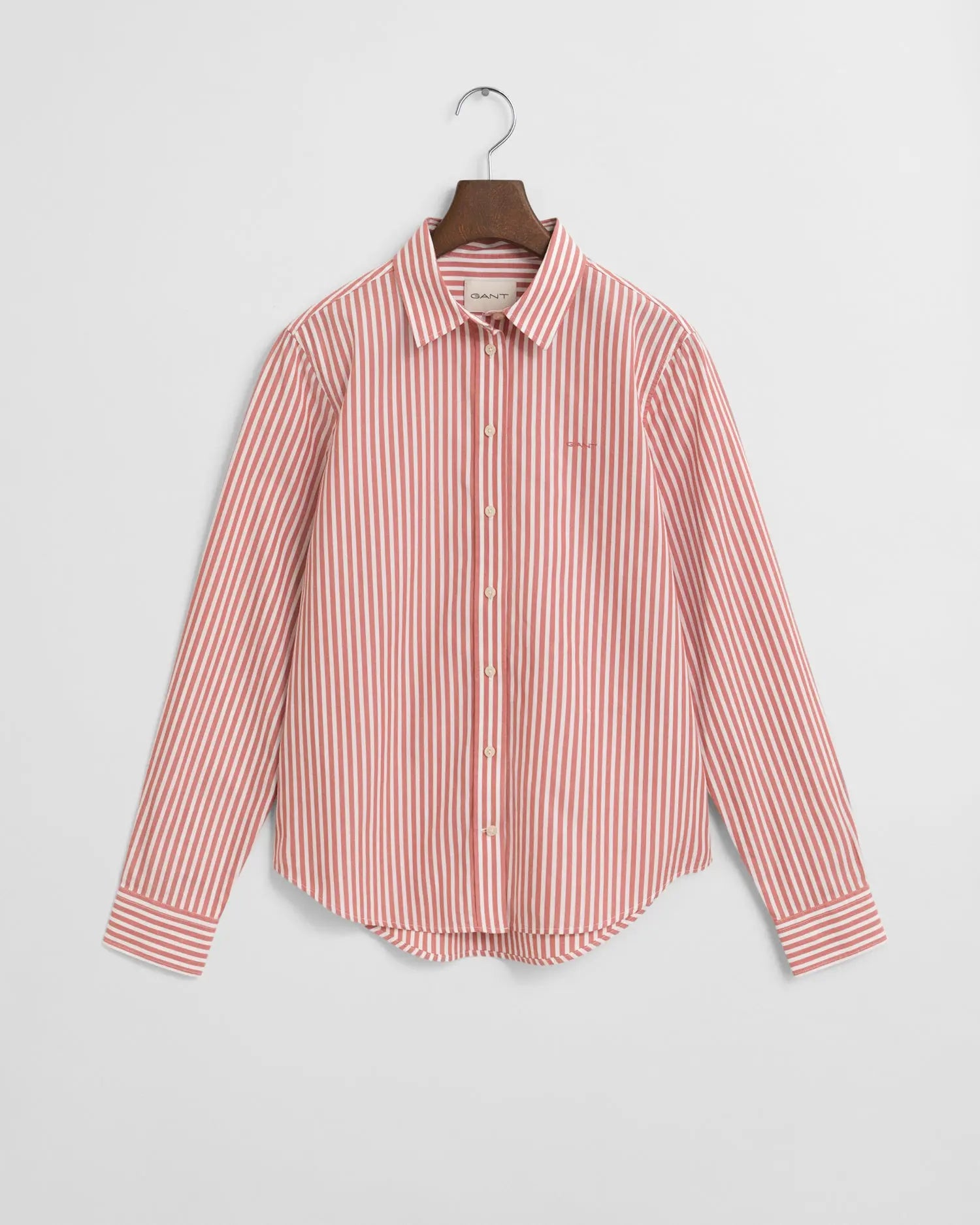 Πουκάμισο Poplin Ριγέ Σε Κανονική Γραμμή