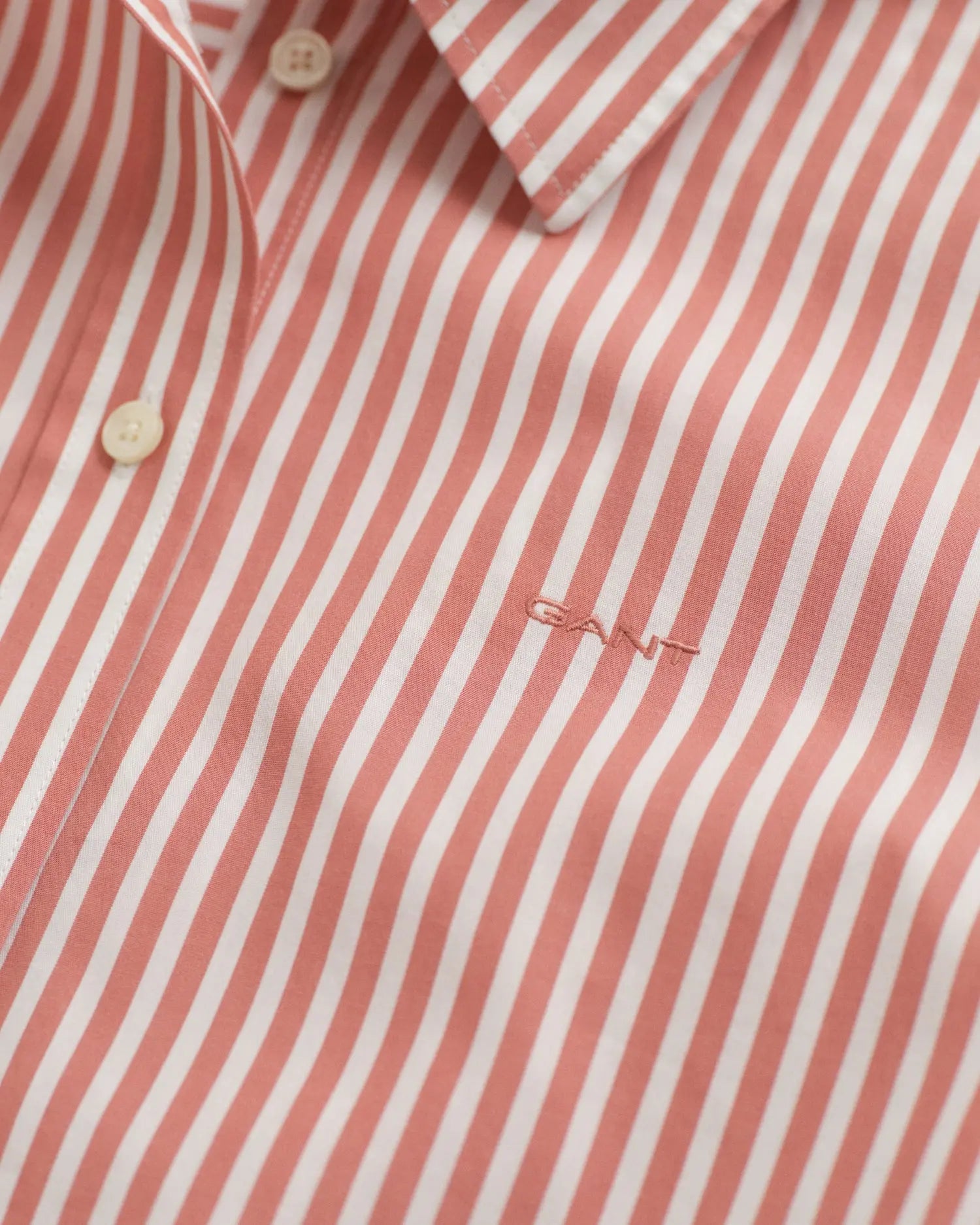 Πουκάμισο Poplin Ριγέ Σε Κανονική Γραμμή