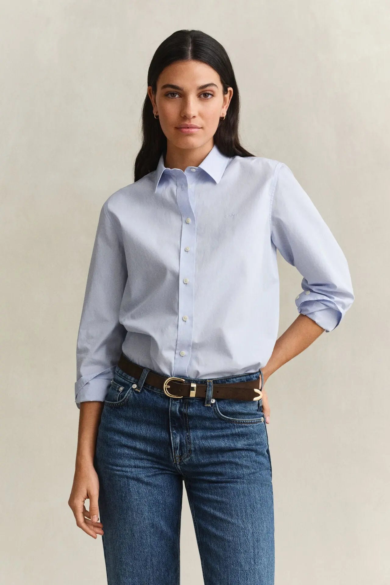 Πουκάμισο Poplin Σε Κανονική Γραμμή