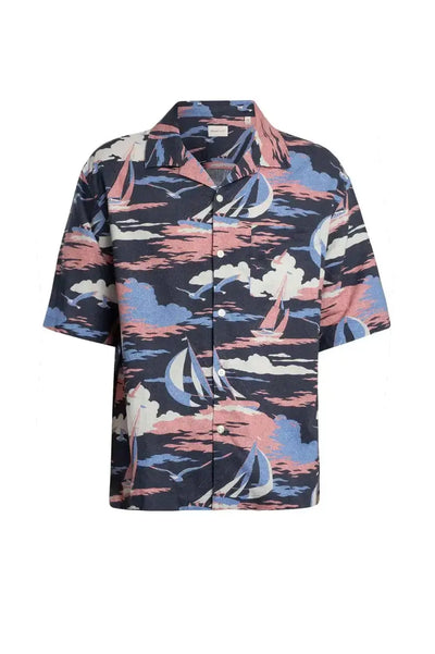 Πουκάμισο Sailing Print Κοντομάνικο Σε Χαλαρή Γραμμή GANT