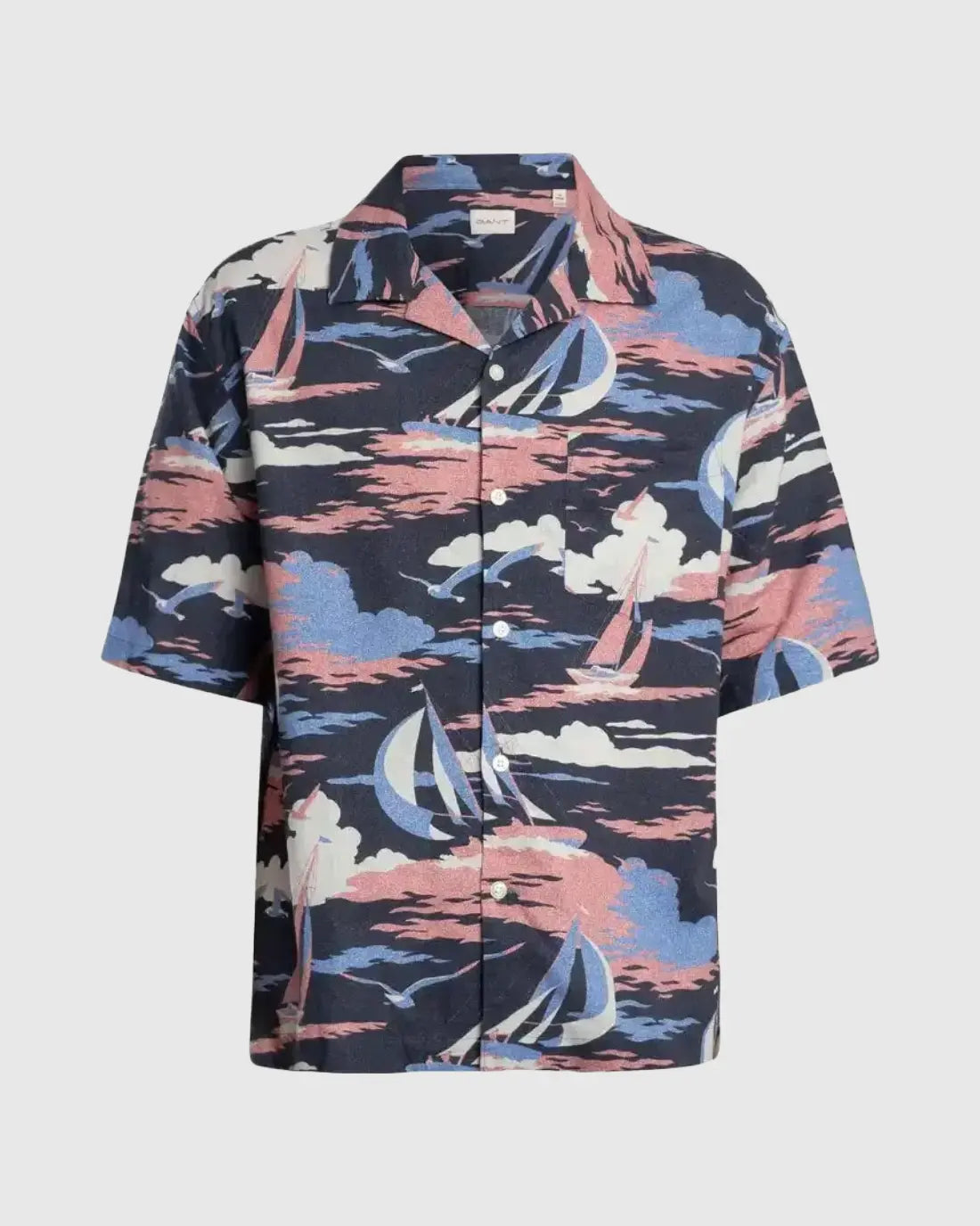 Πουκάμισο Sailing Print Κοντομάνικο Σε Χαλαρή Γραμμή (Outlet) GANT